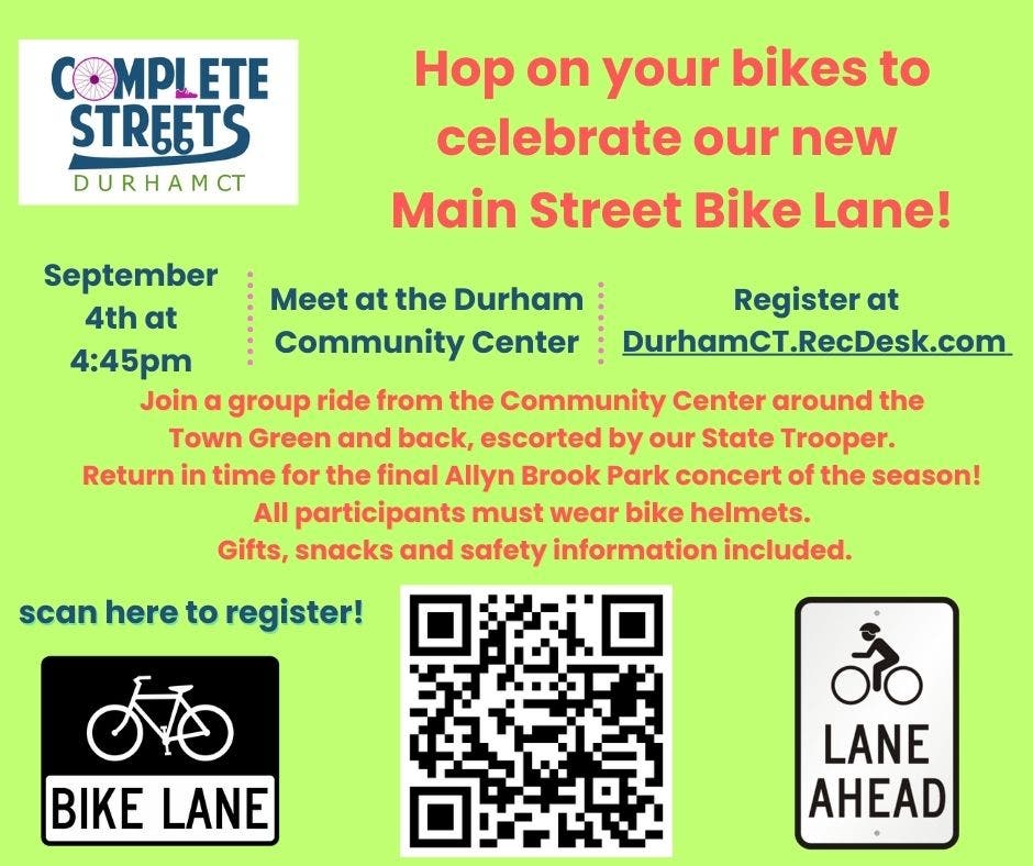 Durham Main Street Bike Lane Celebration Ride