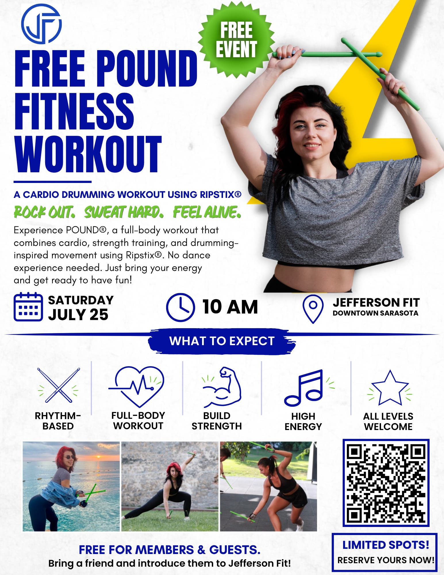 Jefferson Fit to Host Free POUND® Fitness Workout in Downtown Sarasota