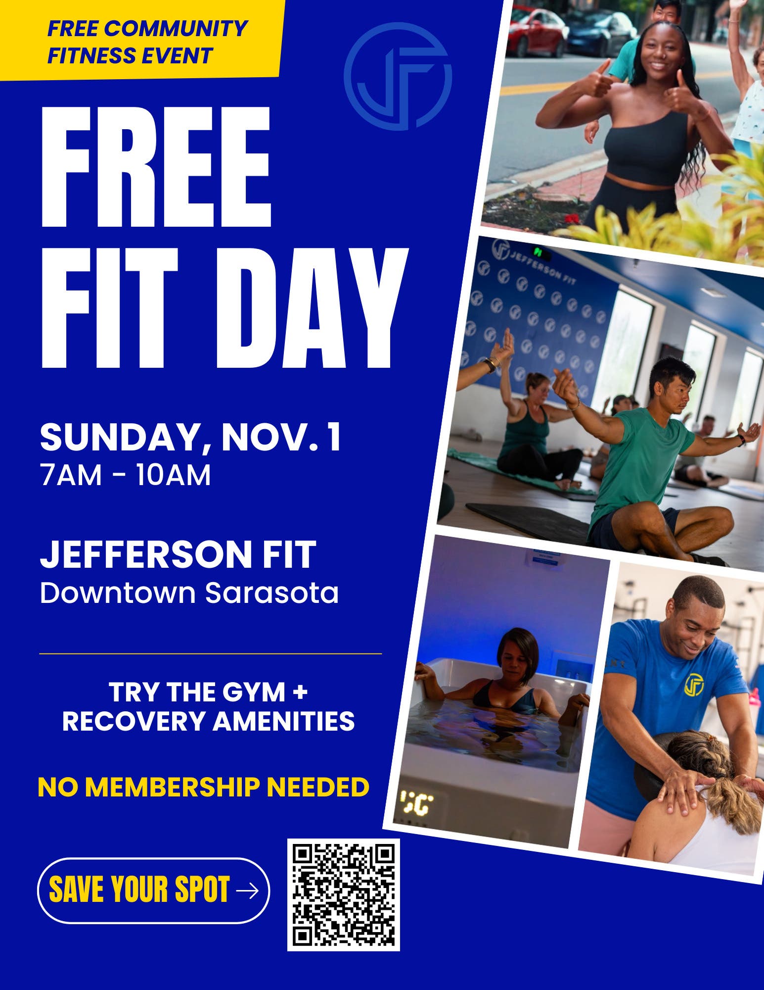 FREE FIT DAY at Jefferson Fit: Free Fitness + Recovery