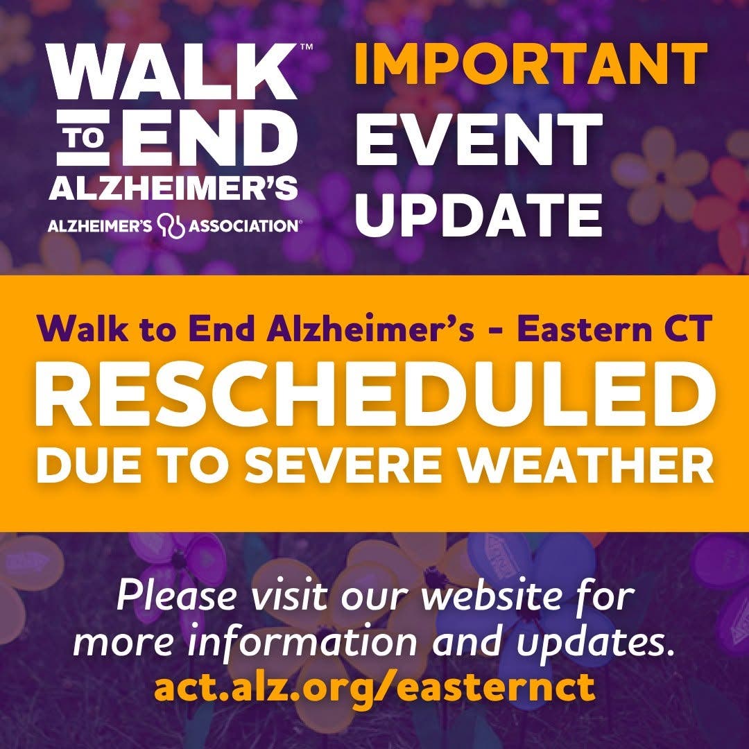 WALK POST-PONED: Walk to End Alzheimer's is Now October 11th