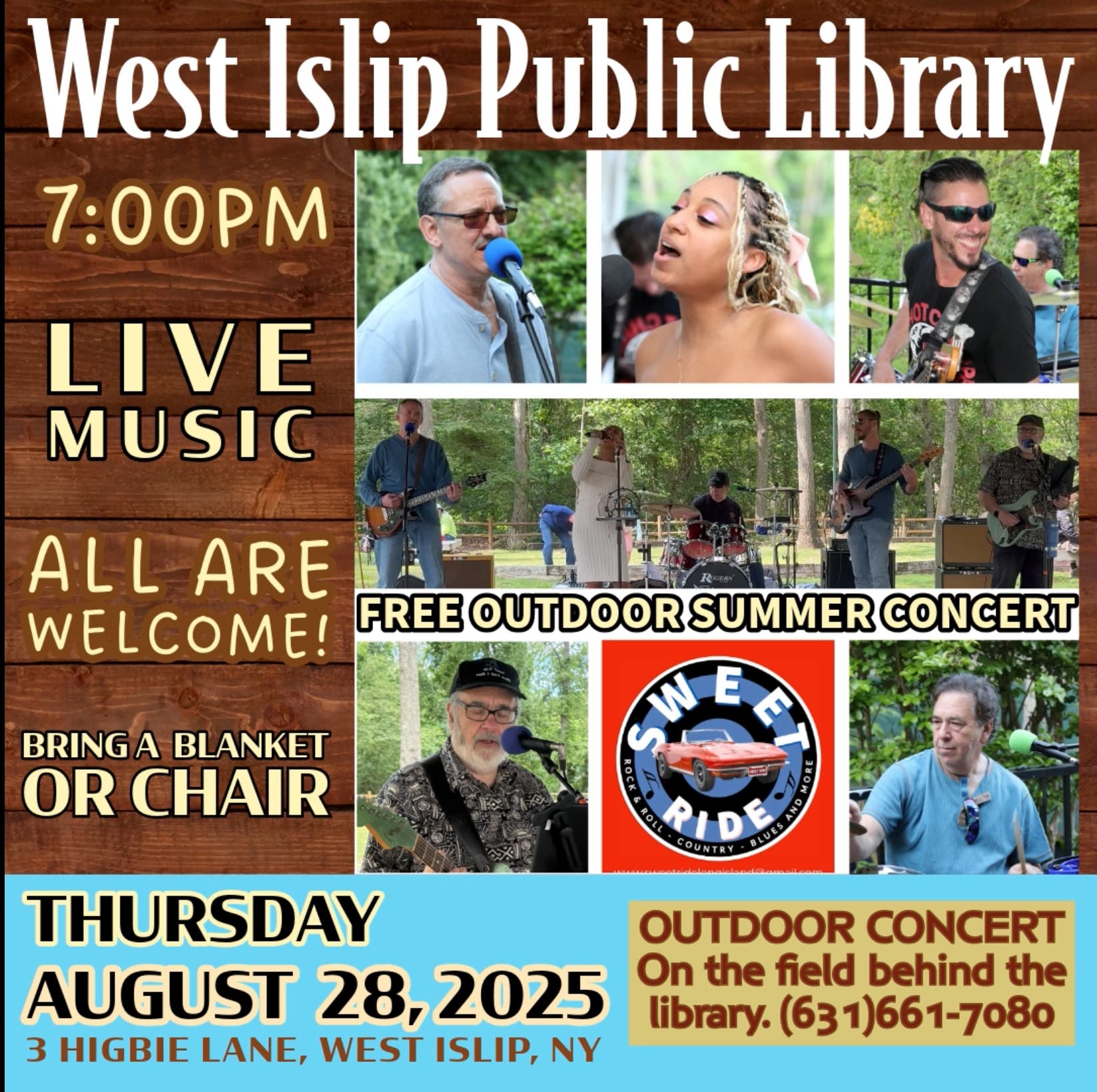 Live Music - FREE Outdoor Summer Concert at  West Islip Public Library