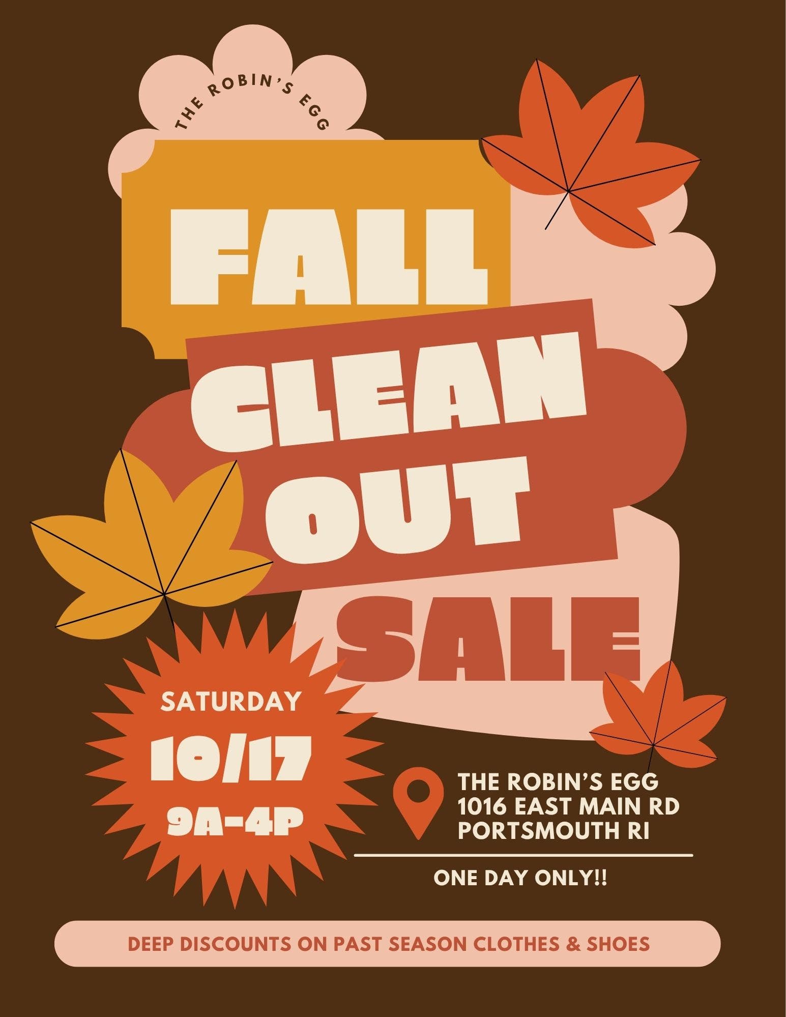 Fall Clean Out Sale
