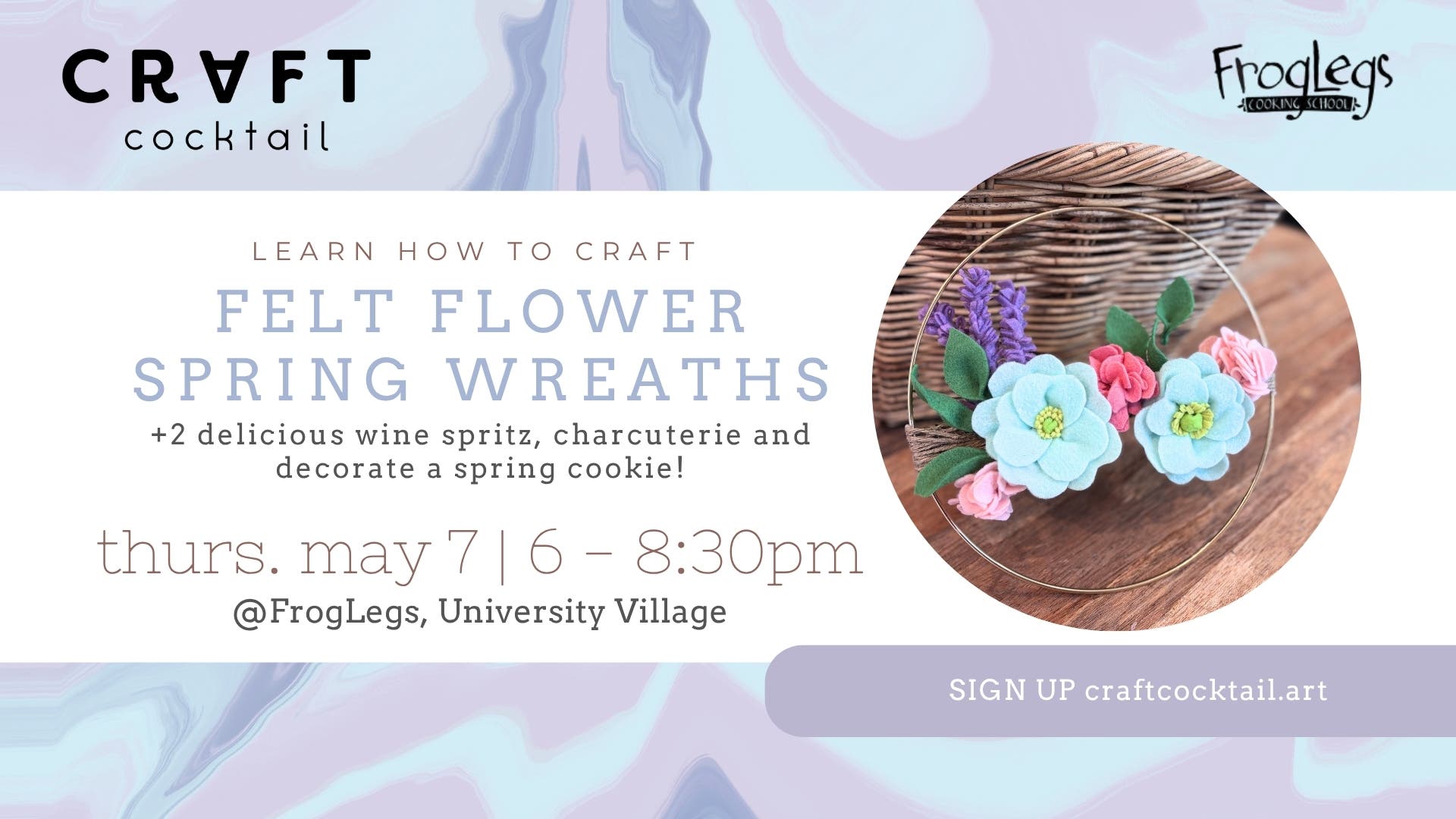 Felt Flower Spring Wreaths