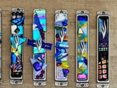 Fused Glass-Mezuzah
