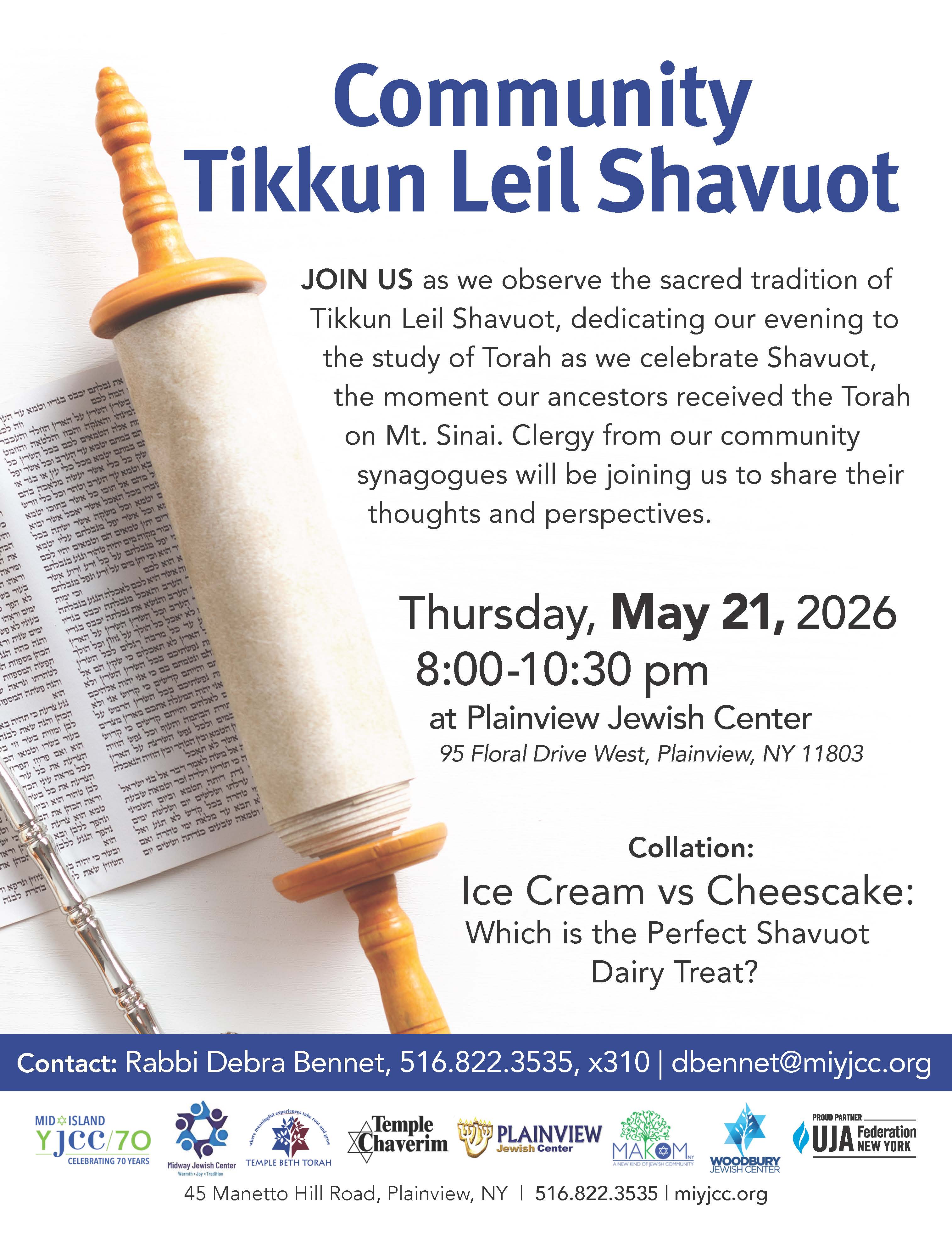 Community Tikkun Leil Shavuot