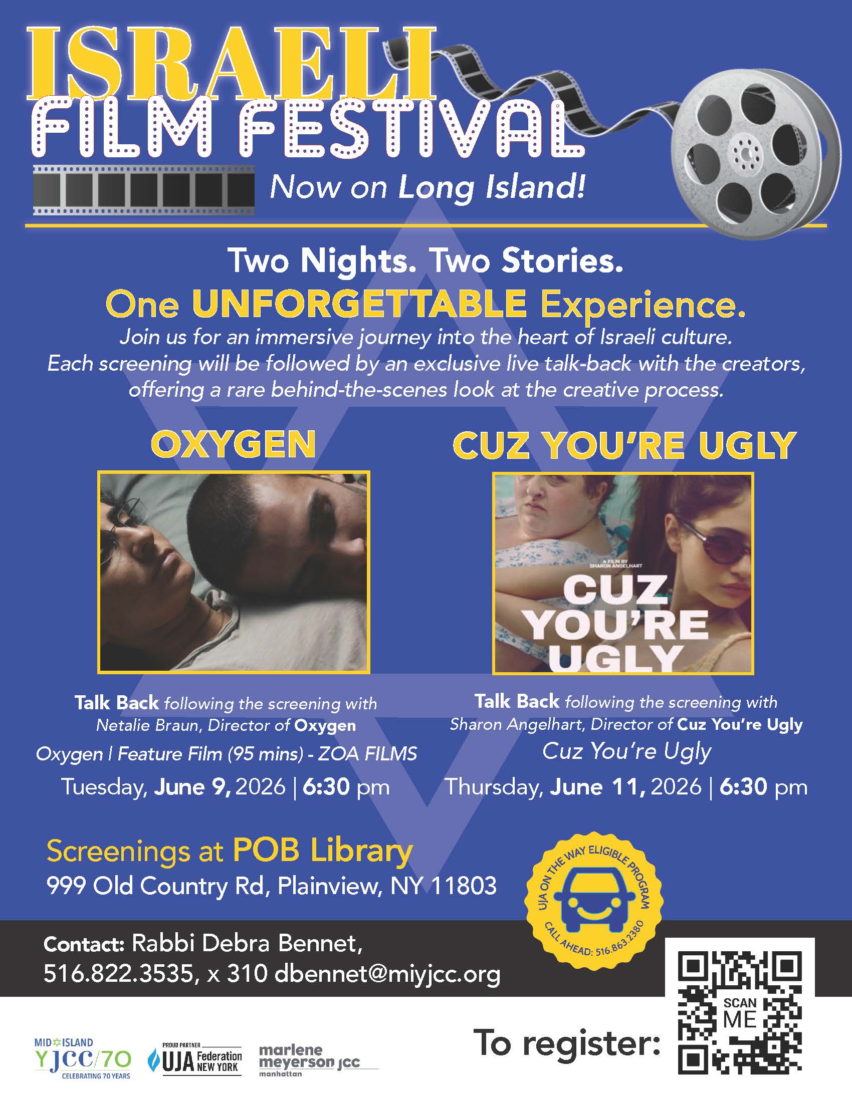 Israeli Film Festival- Screening of Cuz You're Ugly