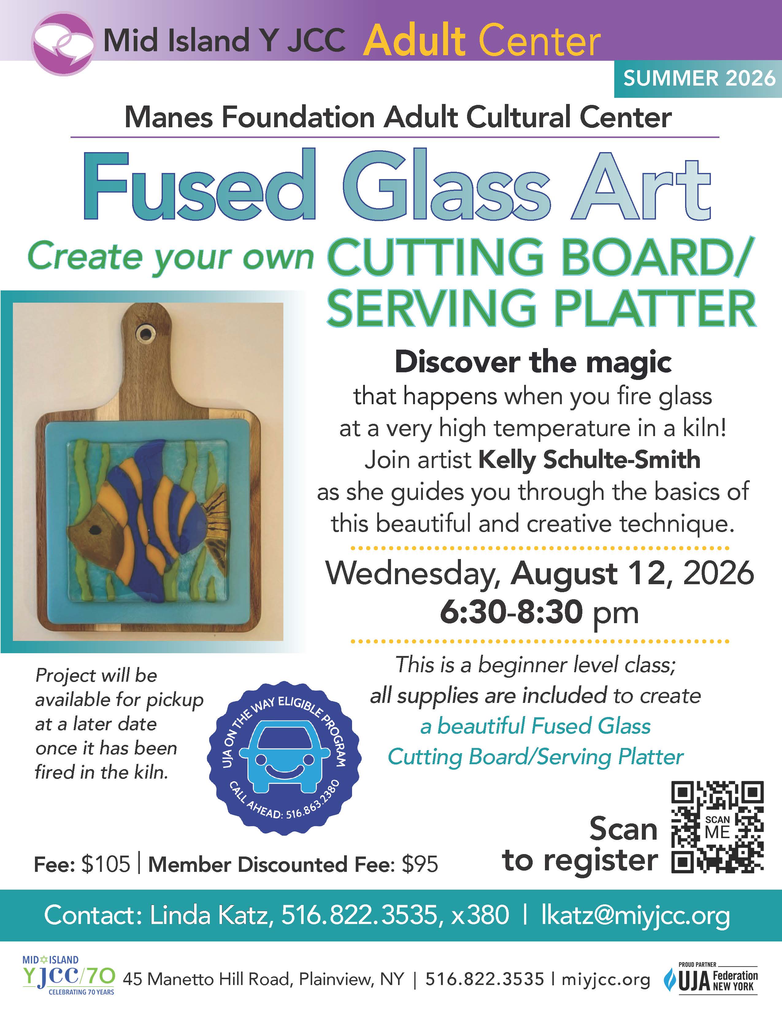 Fused Glass Class- Cutting Board/Serving Tray