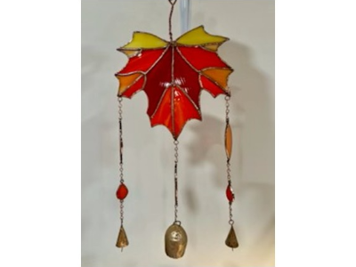 Daytime Stained-Glass Series: Maple Leaf Wind Chime