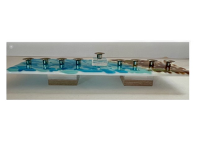 Fused Glass Menorah