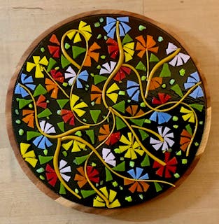 Fused Glass 10" Lazy Susan