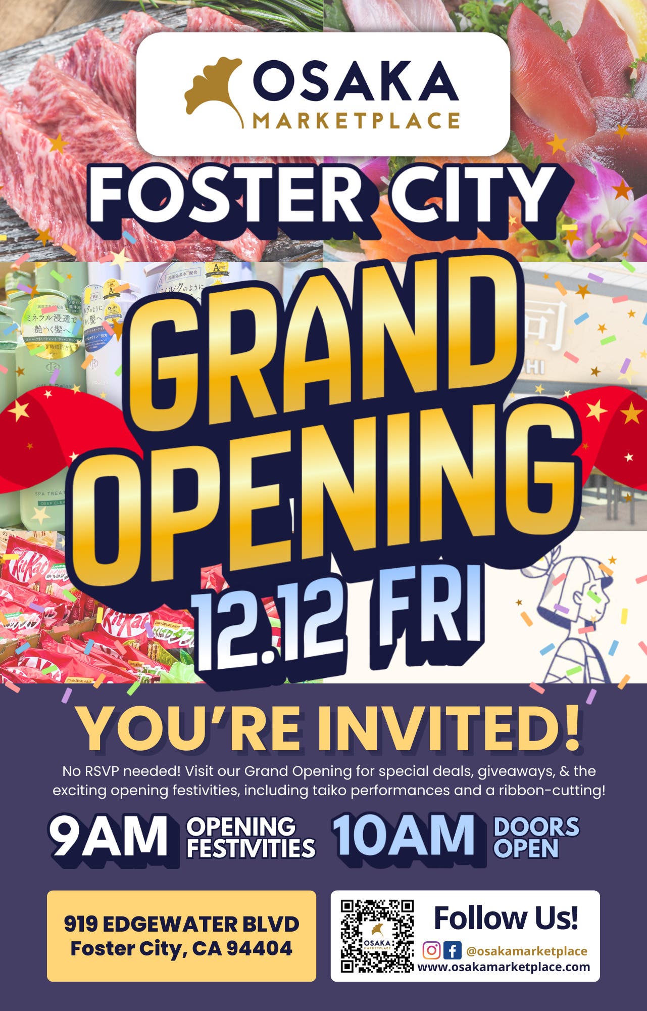 Osaka Marketplace Celebrates Grand Opening of Foster City Location on December 12