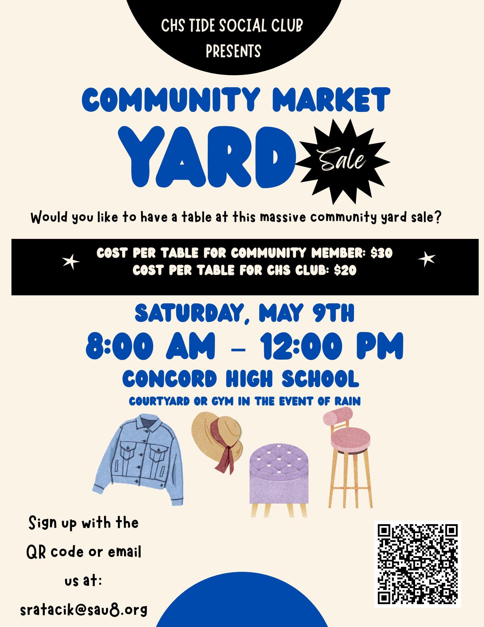 CHS Tide Social Club Community Market and Yard Sale