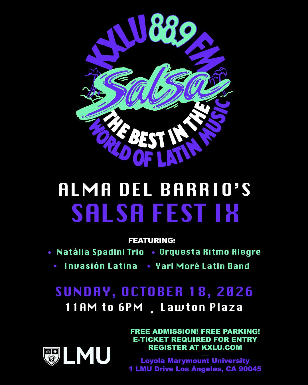 LMU Radio's KXLU-FM Celebrates Ninth Annual Salsa Fest on Oct. 18