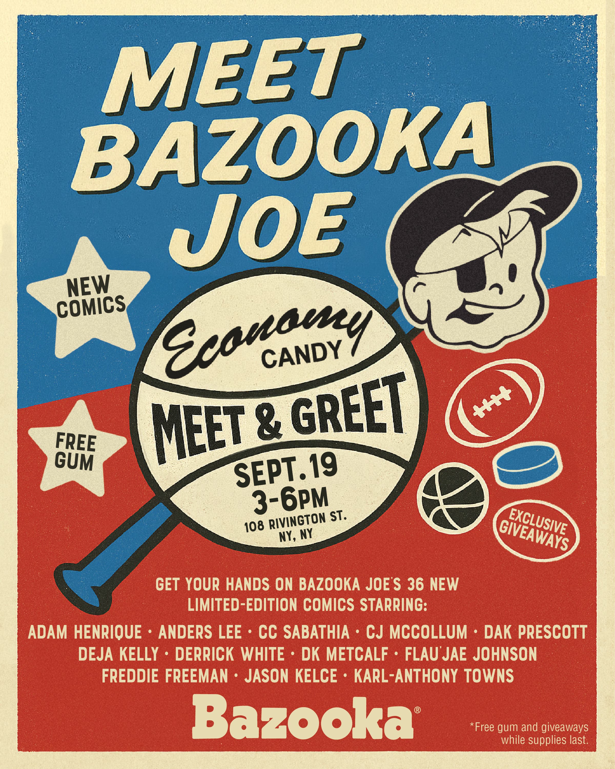 Meet Bazooka Joe at Economy Candy!