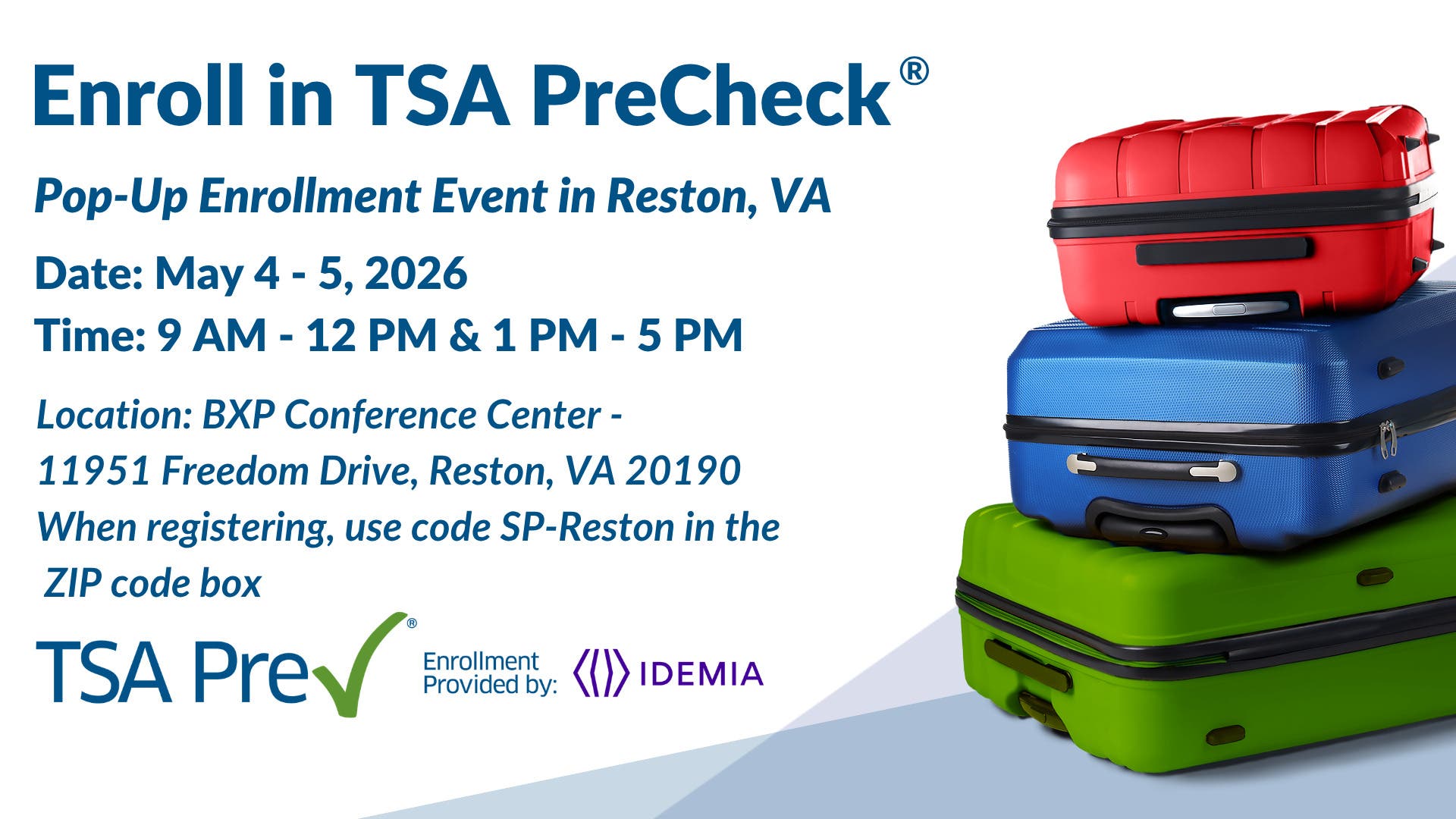 TSA PreCheck Enrollment Pop-Up Event