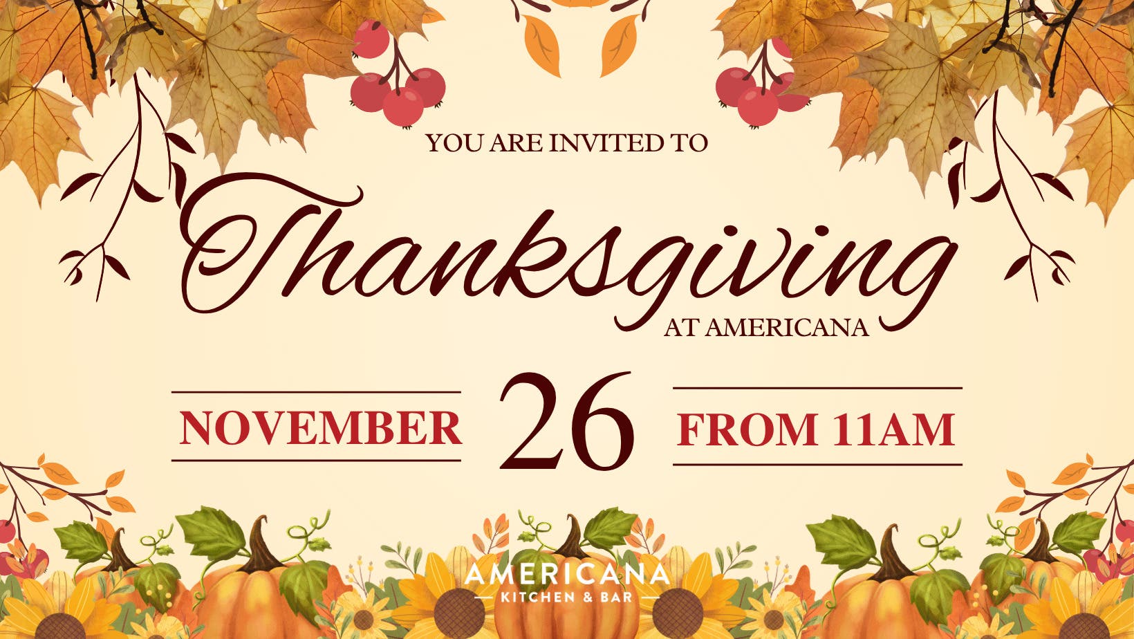 Thanksgiving Day Buffet at AKB