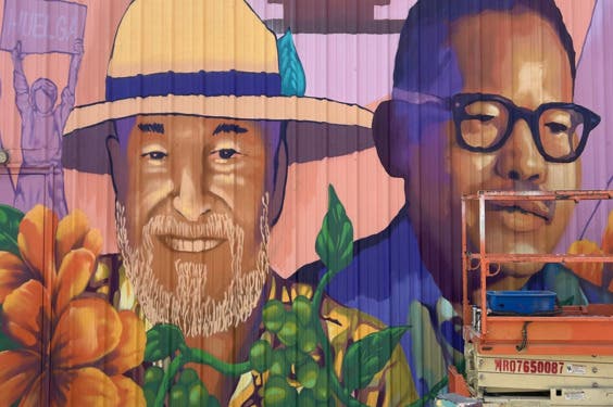 Larry Itliong & Al Rojas Mural Rededication Ceremony