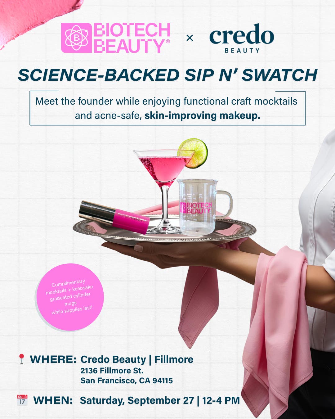 BiotechBeauty® x Credo: SCIENCE-BACKED SIP N’ SWATCH