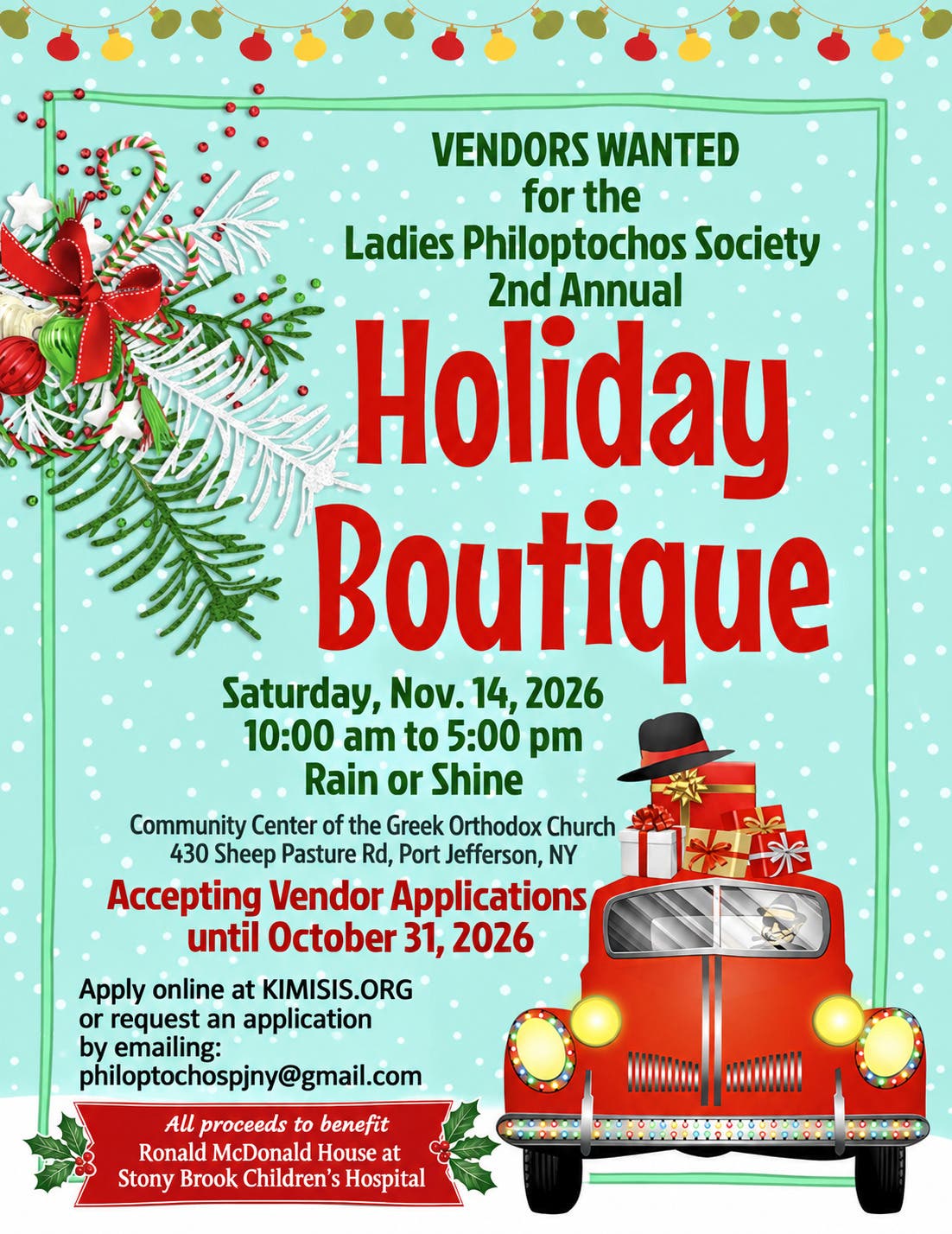 Ladies Philoptochos Society 2nd Annual Holiday Boutique