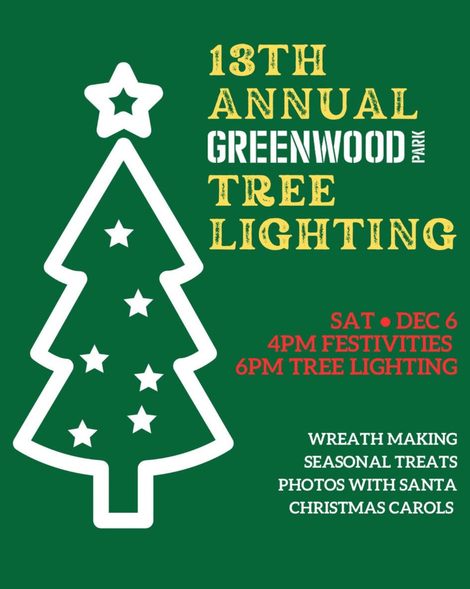 The 13th Annual Greenwood Park Tree Lighting on 12/6