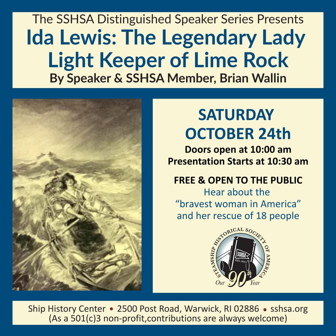 Speaker Event: Ida Lewis: The Legendary Lady Light Keeper of Lime Rock
