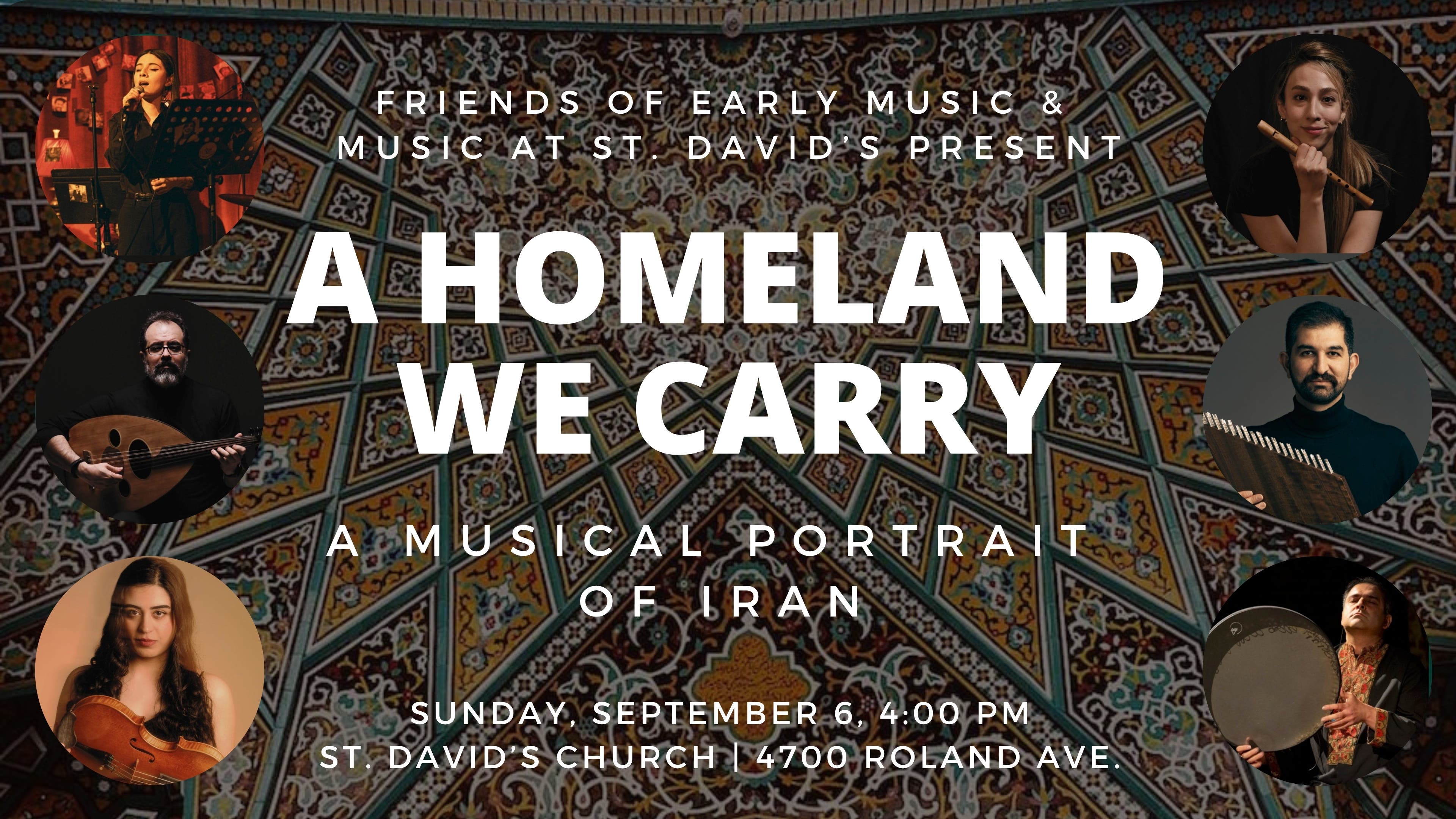 Friends of Early Music Presents: A Homeland We Carry