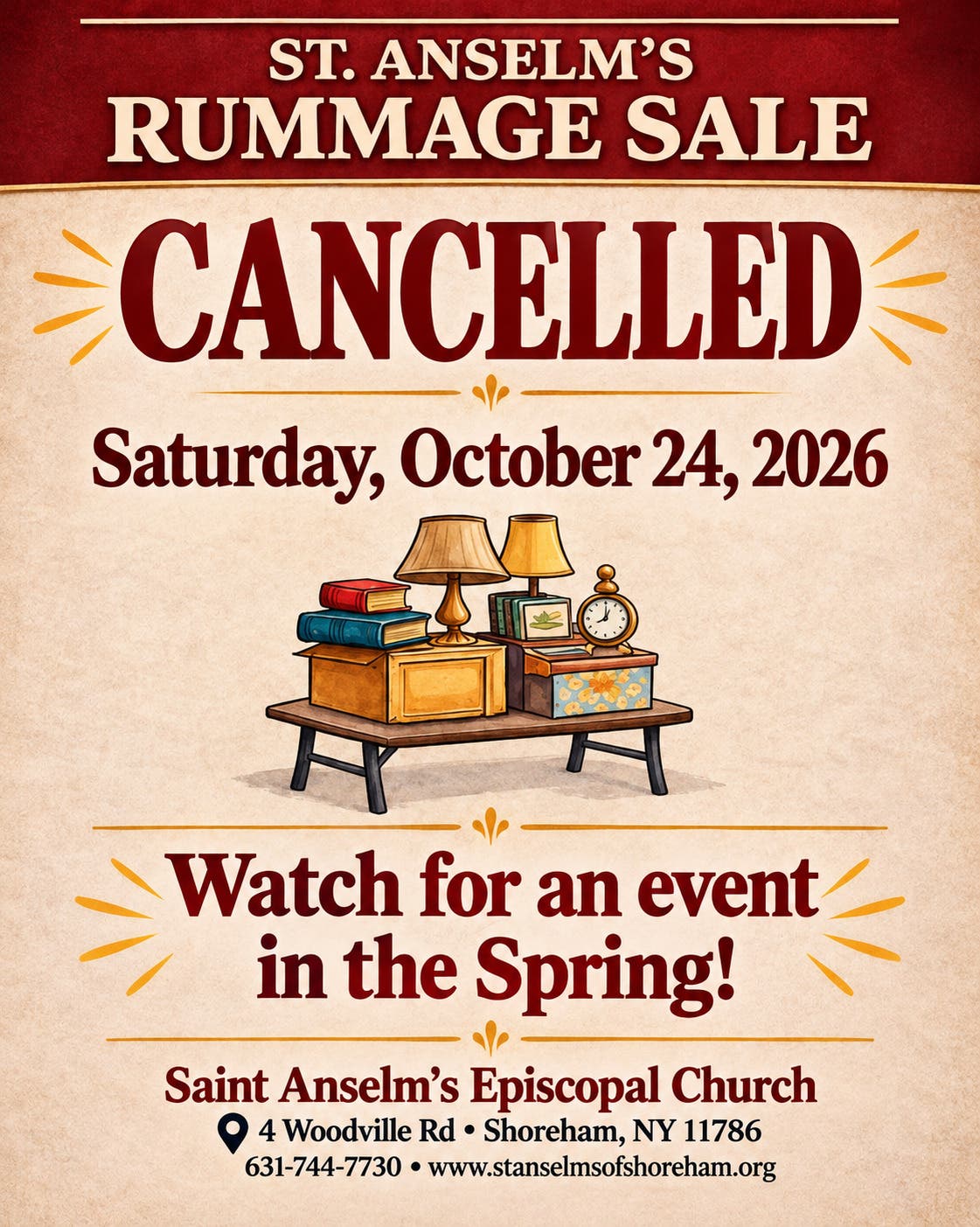 St. Anselm's Rummage Sale - CANCELLED 