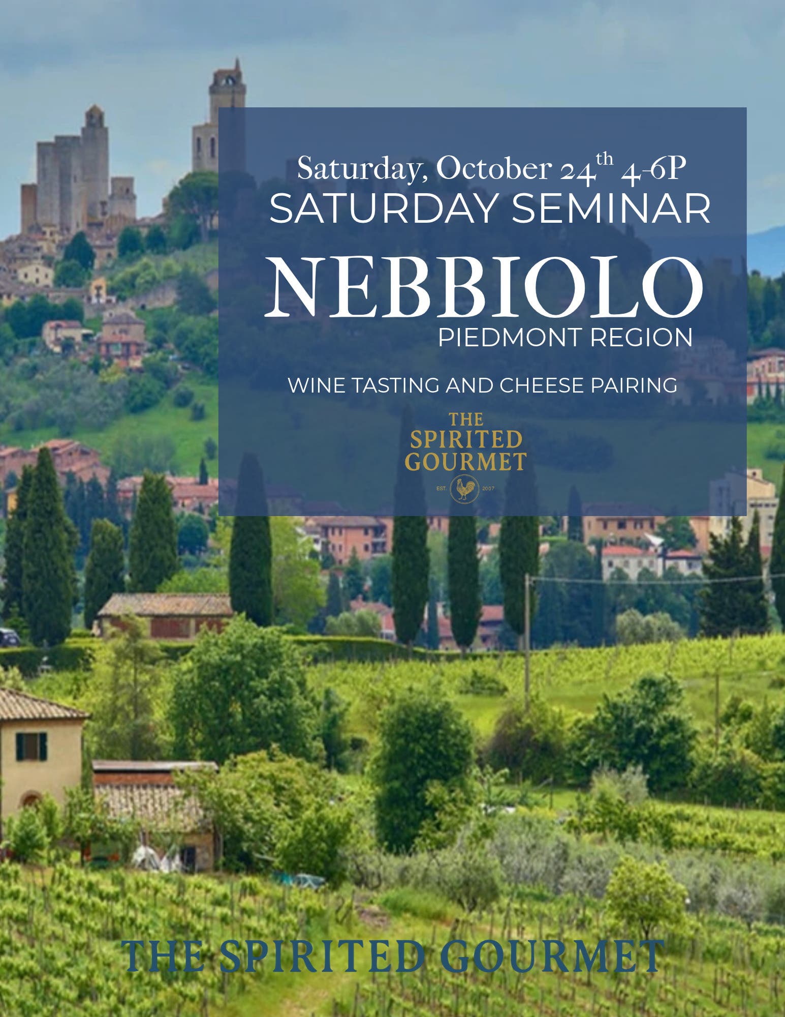 Saturday Seminar: Nebbiolo Piedmont Region