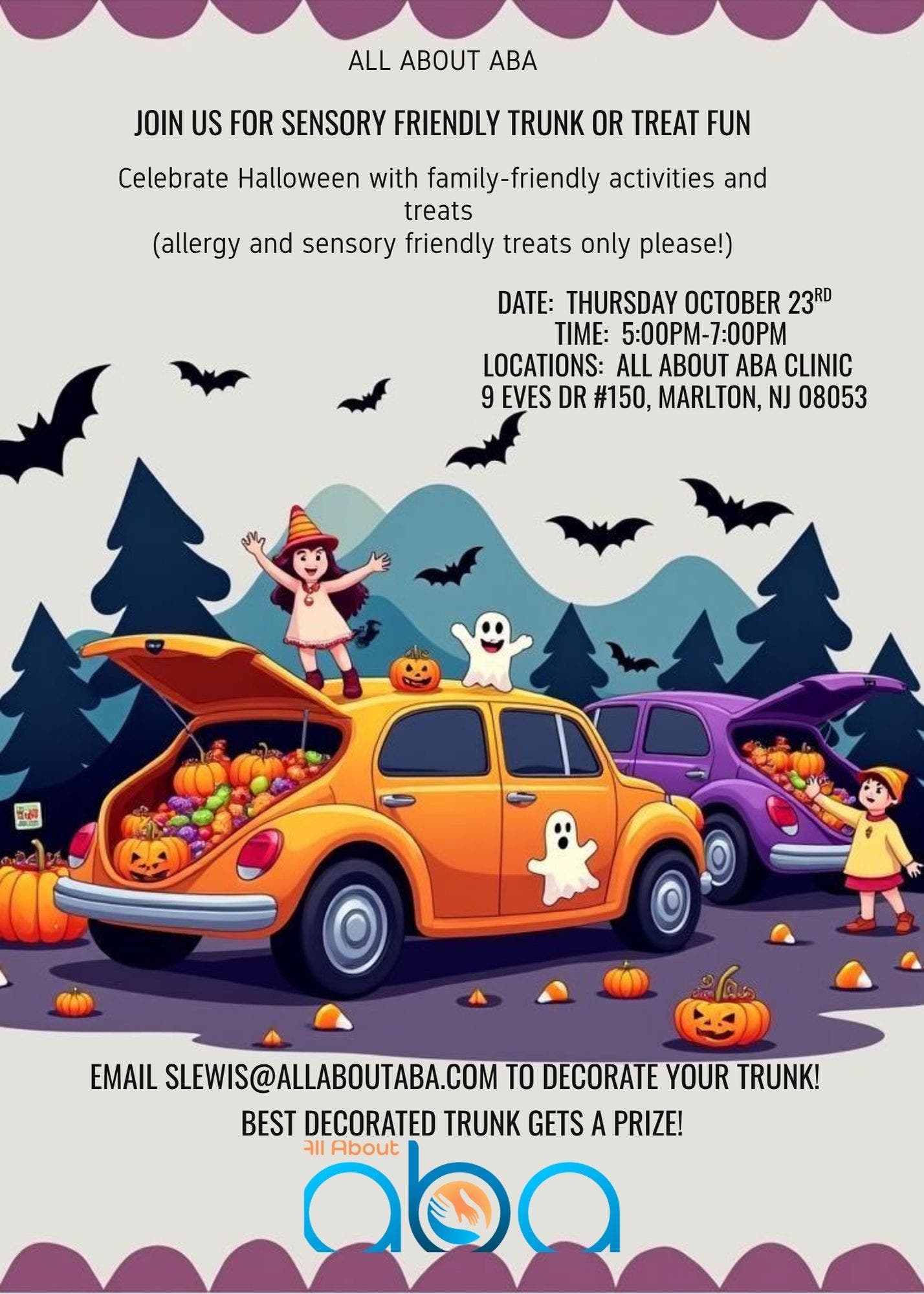 Sensory Friendly Trunk or Treat Event (FREE)