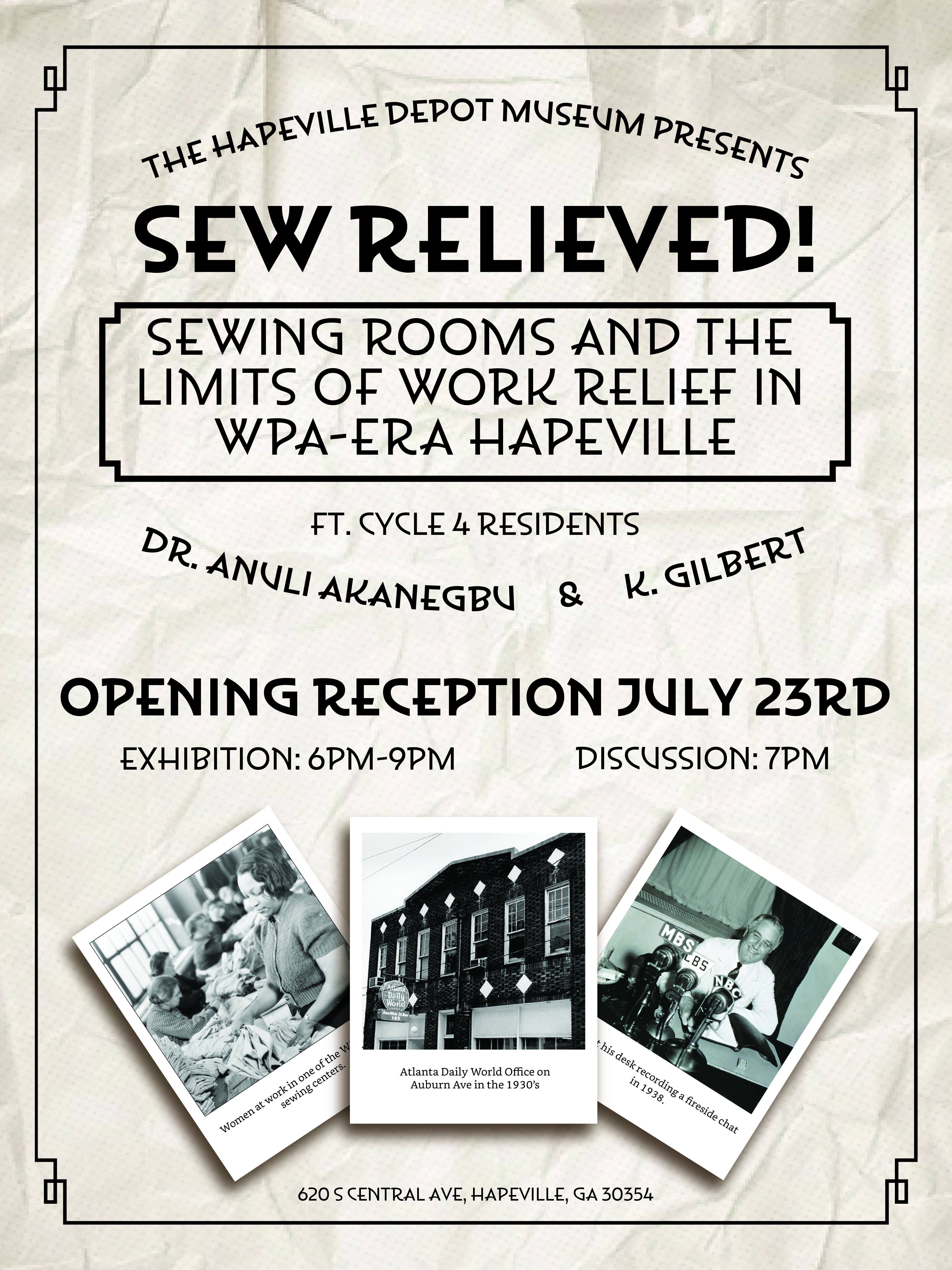 Sew Relieved! Exhibit Opening
