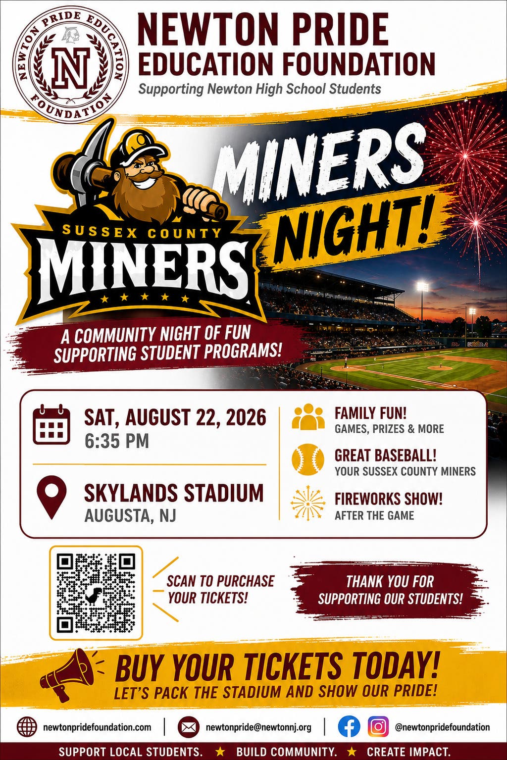 MINERS night for the BRAVES