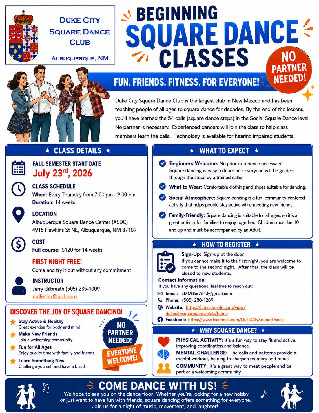 Beginning Square Dance Classes