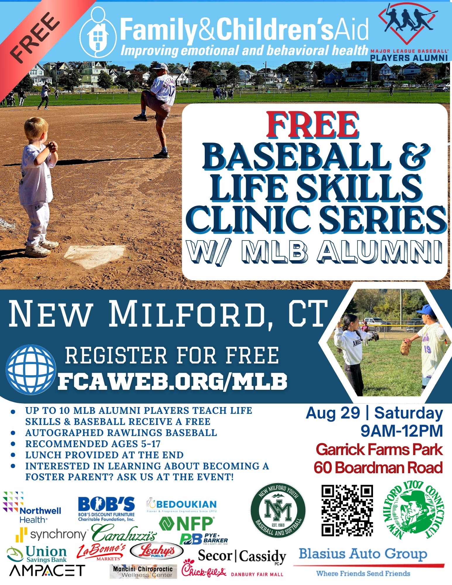Free Baseball & Life Skills Clinic w/ MLB Alumni