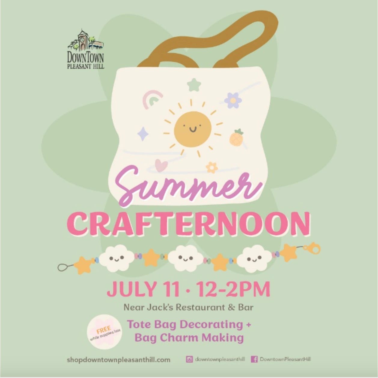 Downtown Pleasant Hill Announces Summer Crafternoon