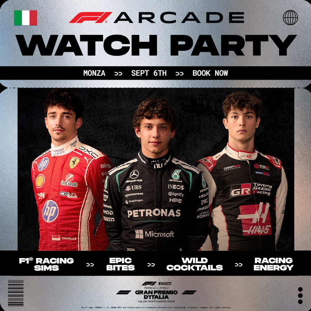 FORMULA 1® PIRELLI GRAN PREMIO D’ITALIA Watch Party at F1® Arcade Chicago