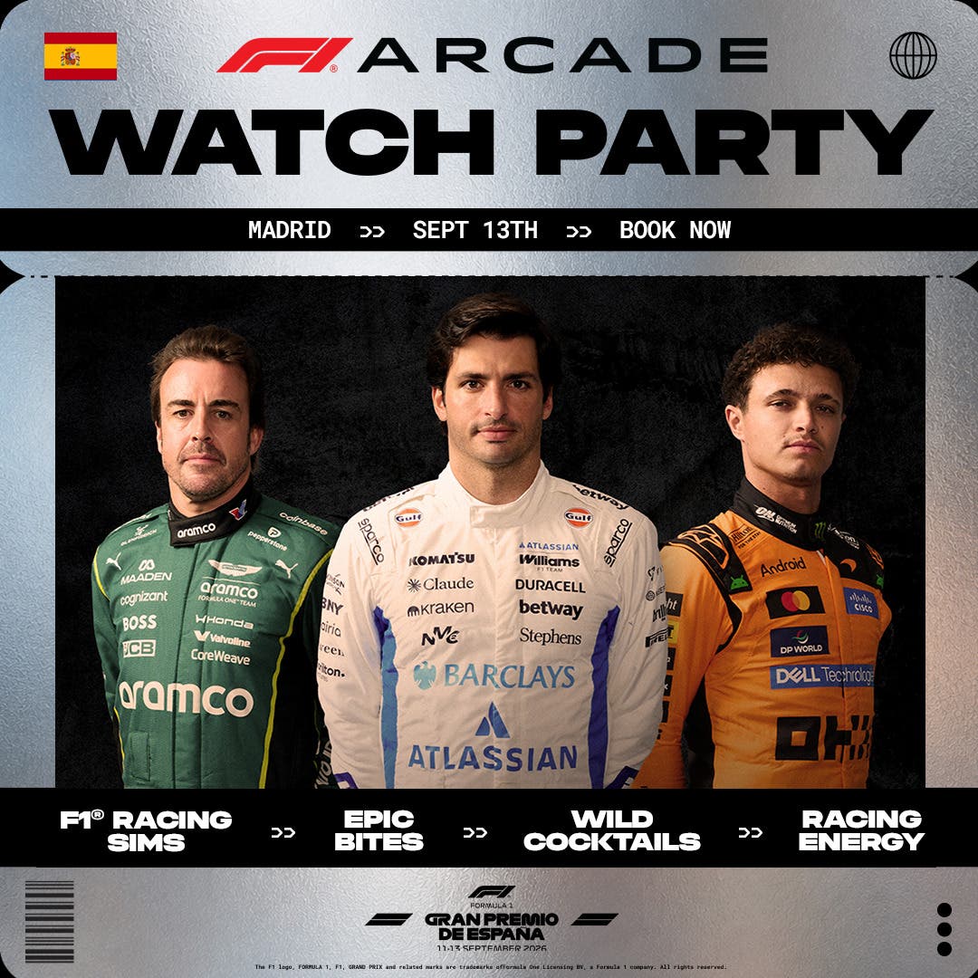 FORMULA 1® TAG HEUER GRAN PREMIO DE ESPAÑA 2026 Watch Party at F1® Arcade Chicago