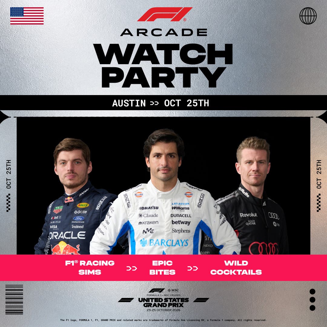 FORMULA 1® MSC CRUISES UNITED STATES GRAND PRIX™ Watch Party at F1® Arcade Chicago