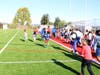 Students take their first steps onto the new field at Washington Irving School, marking the start of a space they’ll use each day for learning, play, and connection.