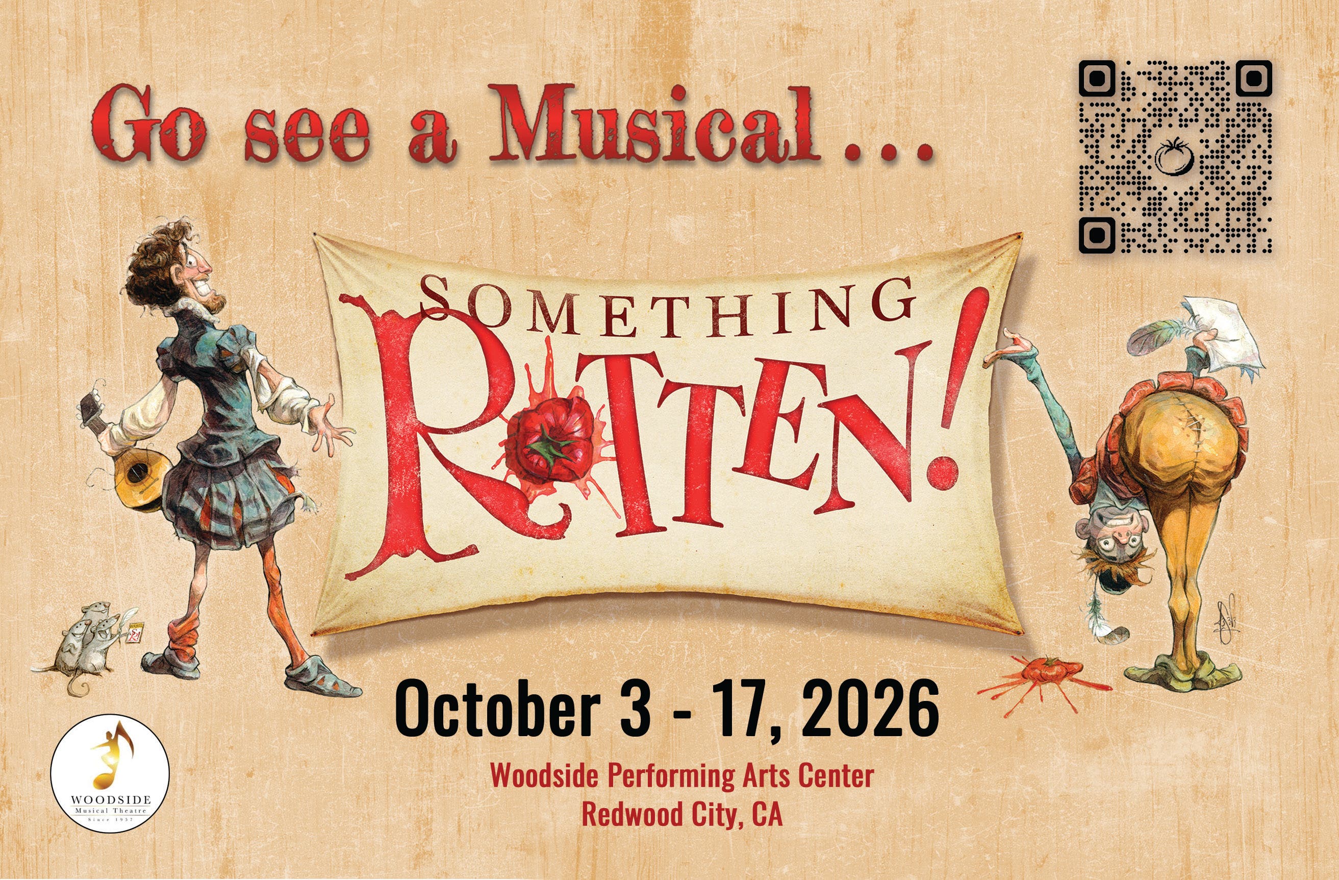 SOMETHING ROTTEN! presented by Woodside Musical Theatre