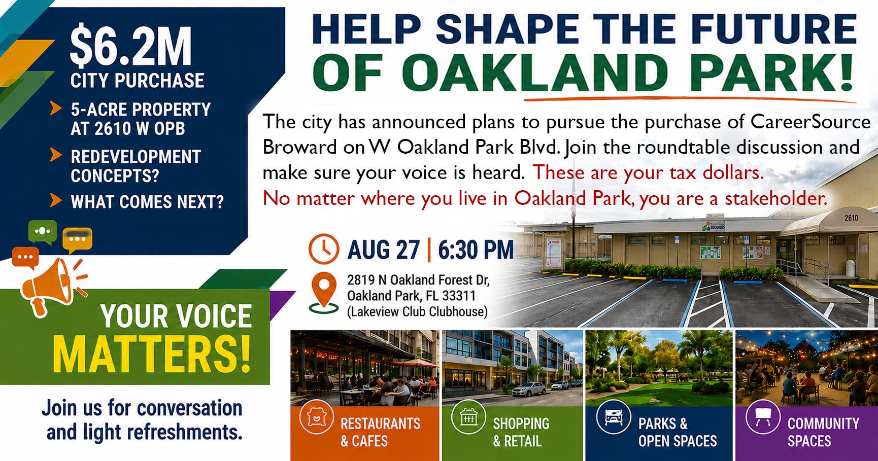Westside Vision Roundtable - Help Shape The Future Of Oakland Park!