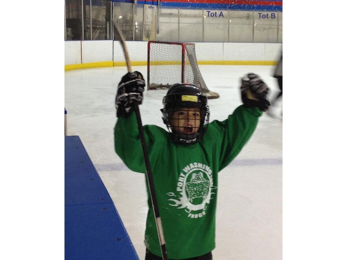 Sean as a young hockey player.