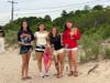 Locust Valley High School students Ketevani Mamukashvili, Olivia Tomlinson, Caitlin Capobianco and Rylee Finn, cleaned the beach in May ahead of the busy summer season.