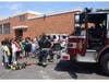 Students saw an East Meadow fire truck up close.