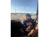 Caden on the bus to his second Islanders game before his third open-heart surgery.