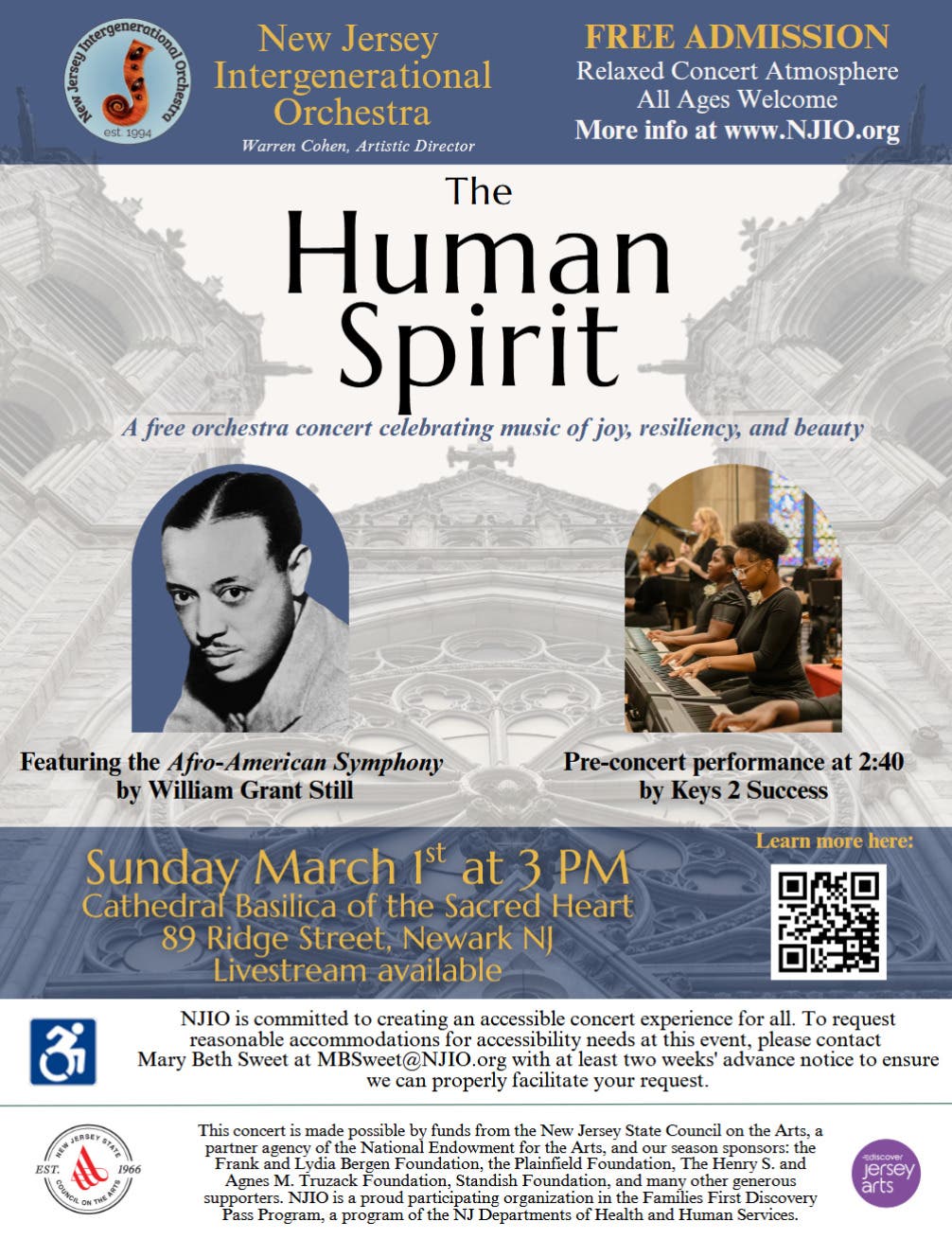 NJ Intergenerational Orchestra Presents "The Human Spirit" Concert at Newark's Cathedral Basilica