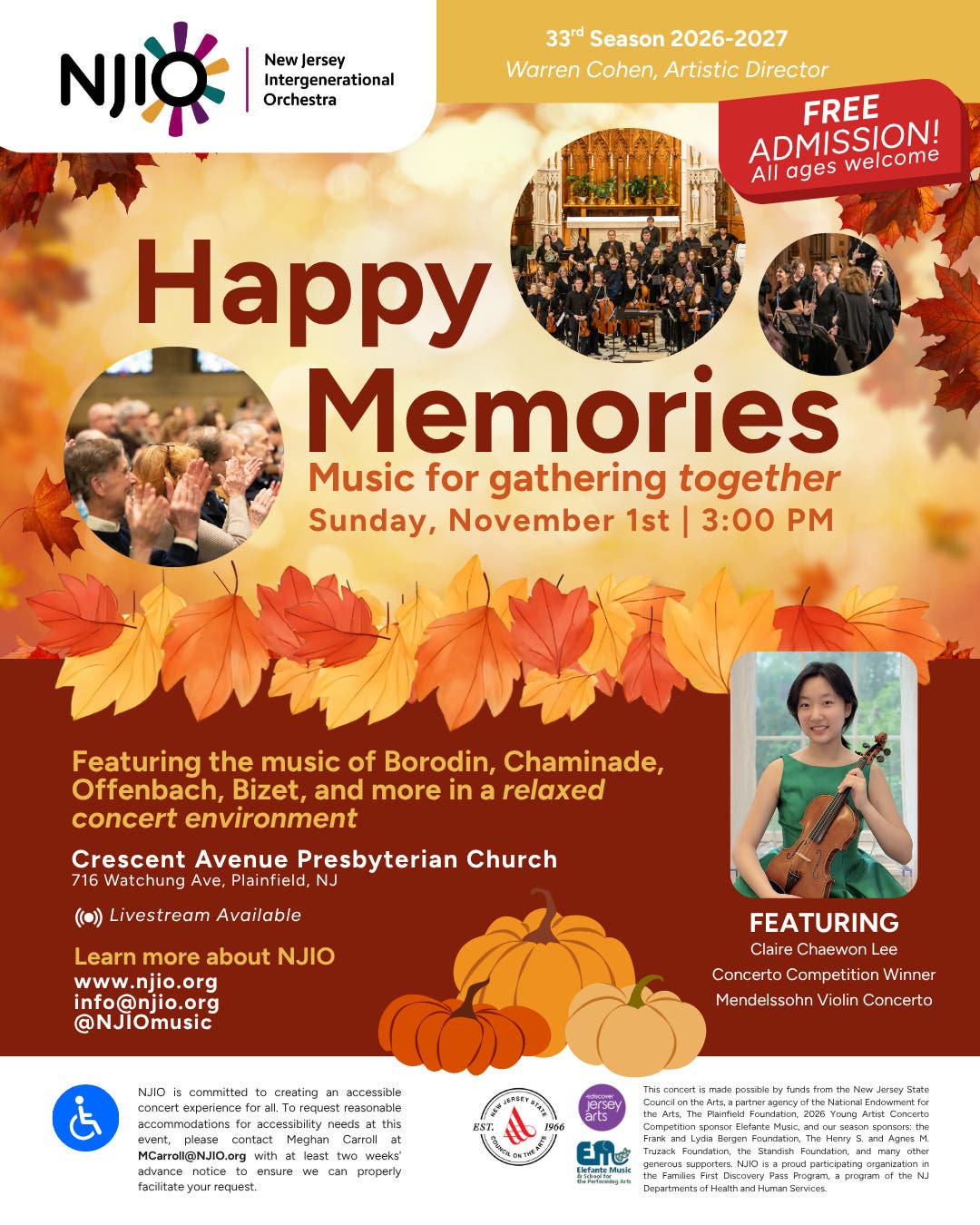 NJIO's Fall Concert: Happy Memories