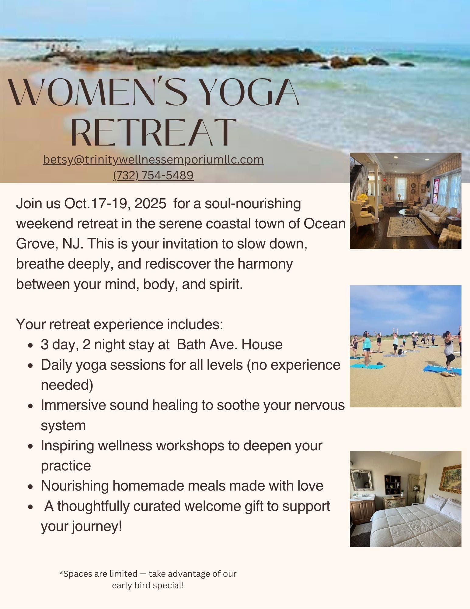 Oct 17 Women s yoga retreat in Ocean Grove
