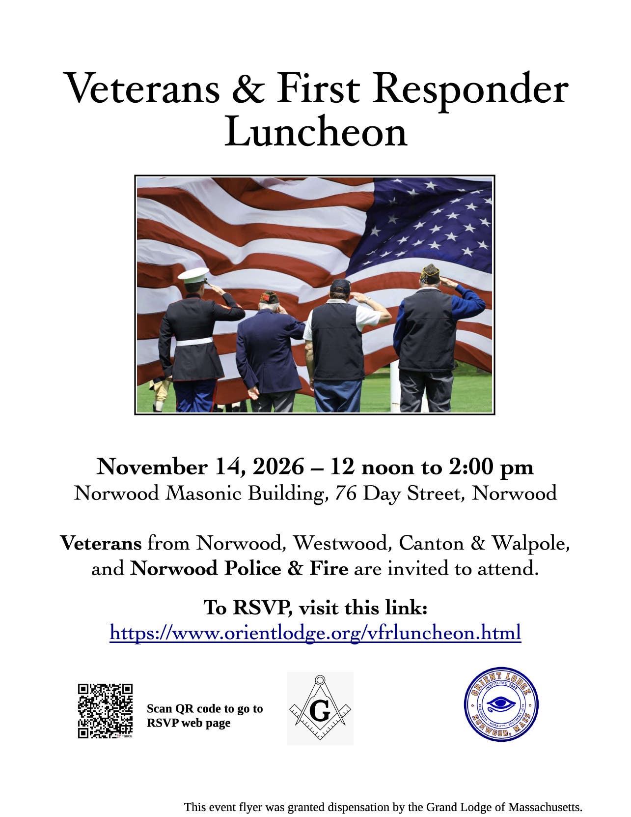 Veterans & First Responder Luncheon