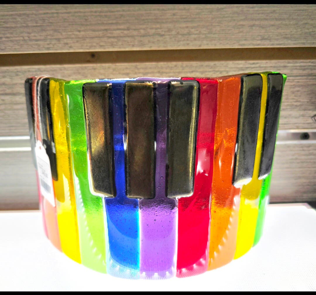 Pride Piano Thank Glass Thursdays June 4th 10am-12pm - Fused Glass