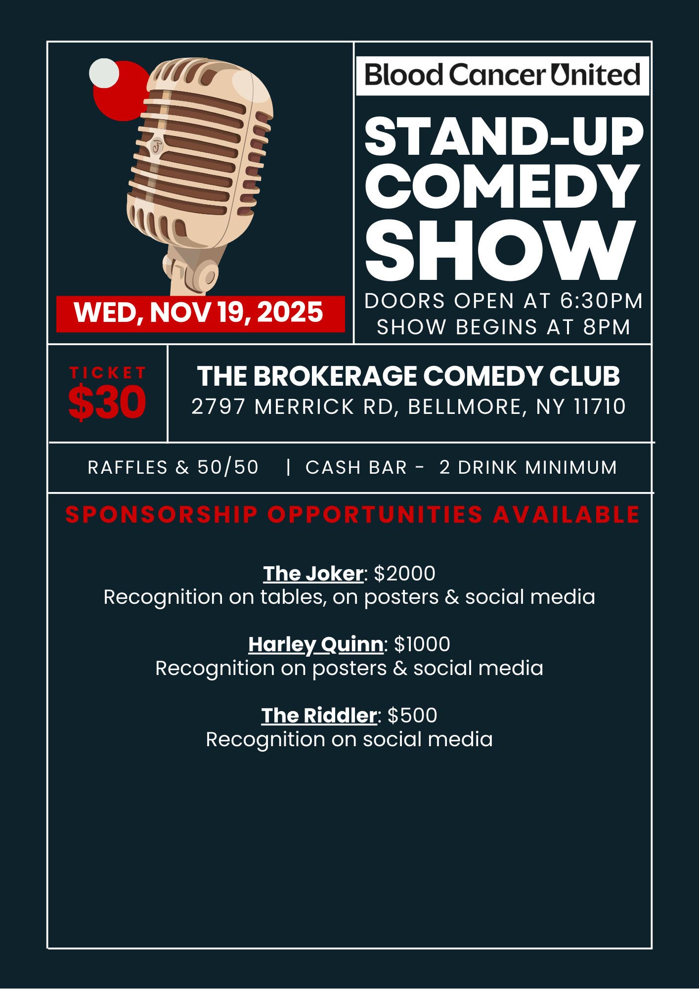 Blood Cancer United: Stand-Up Comedy Show